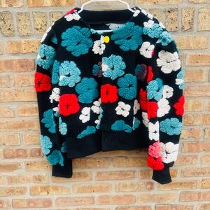 Floral Patterned Sweater  Sz XL